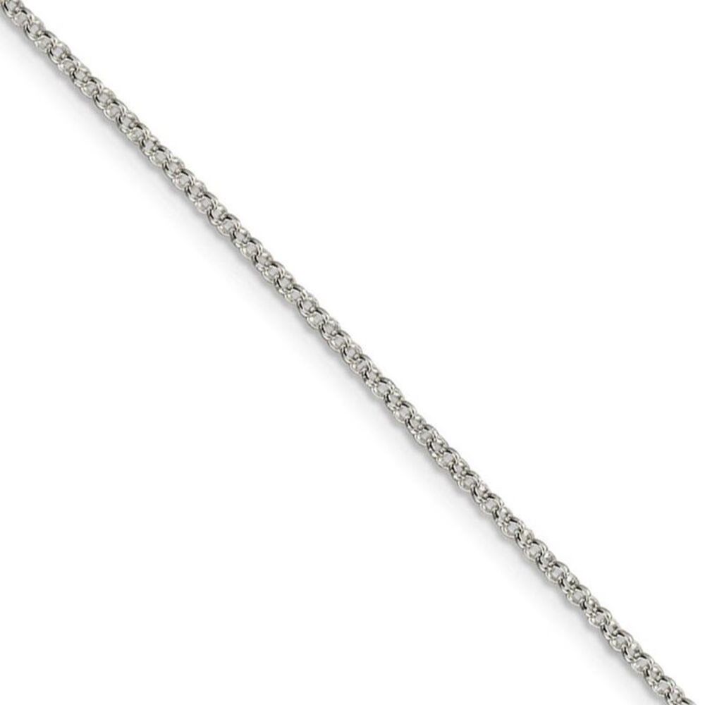 1.5mm, Sterling Silver Solid Rolo Chain Necklace, 30 Inch